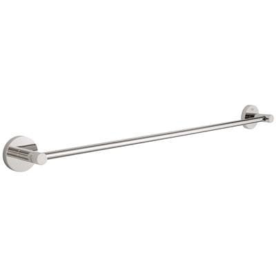GROHE Essentials Towel Bar with Secure Mounting Assembly, Starlight Chrome