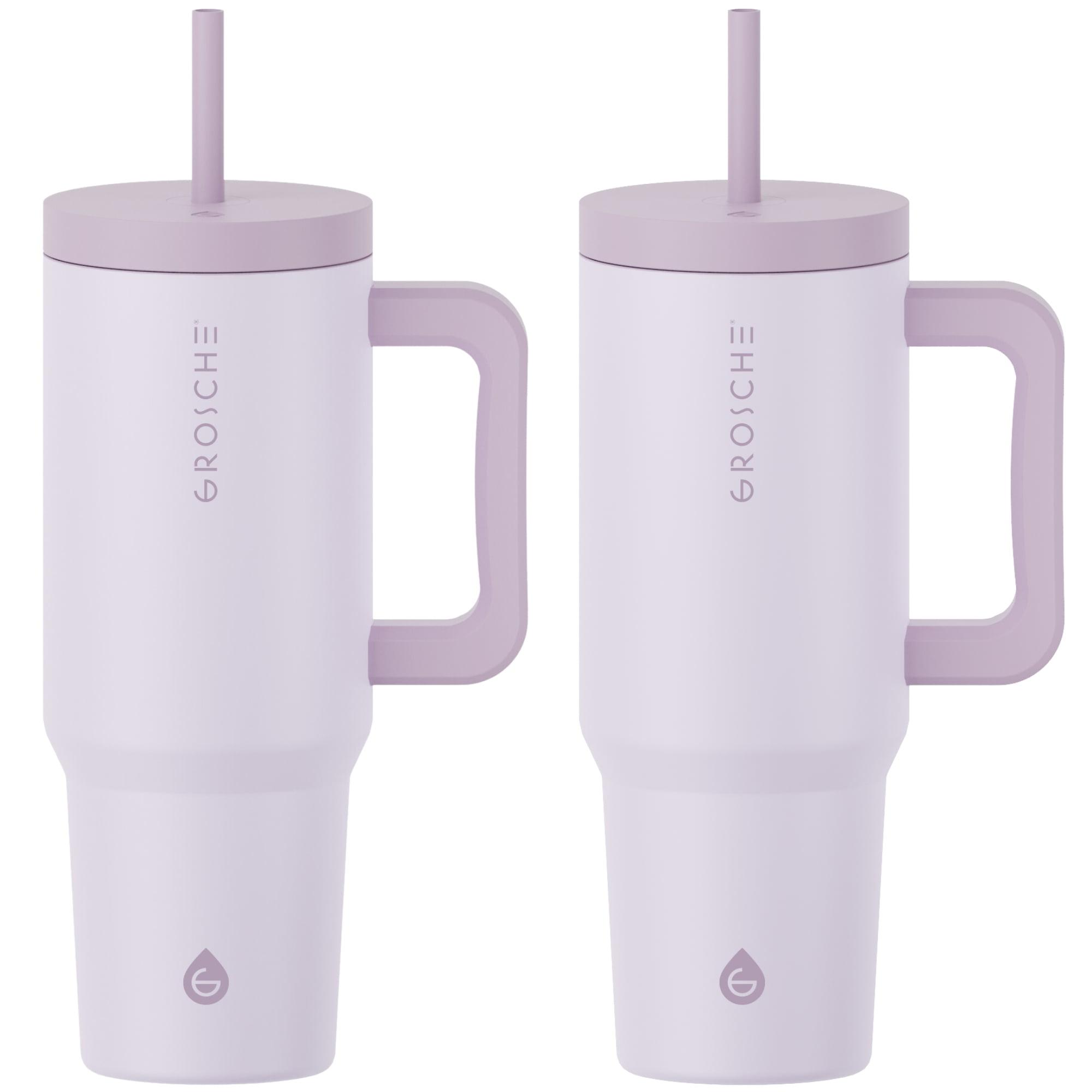 Grosche GROSCHE ASPEN 40oz Tumbler with Handle and Straw, Insulated Tumbler (Pack of 2)