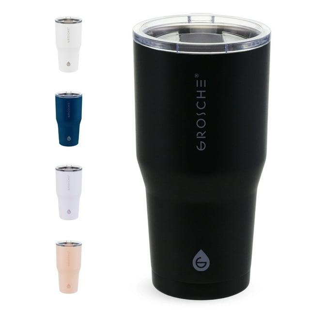 GROSCHE YUKON 20 OZ Insulated Travel Mug, Coffee Tumbler with Slider Lid, Graphite Black