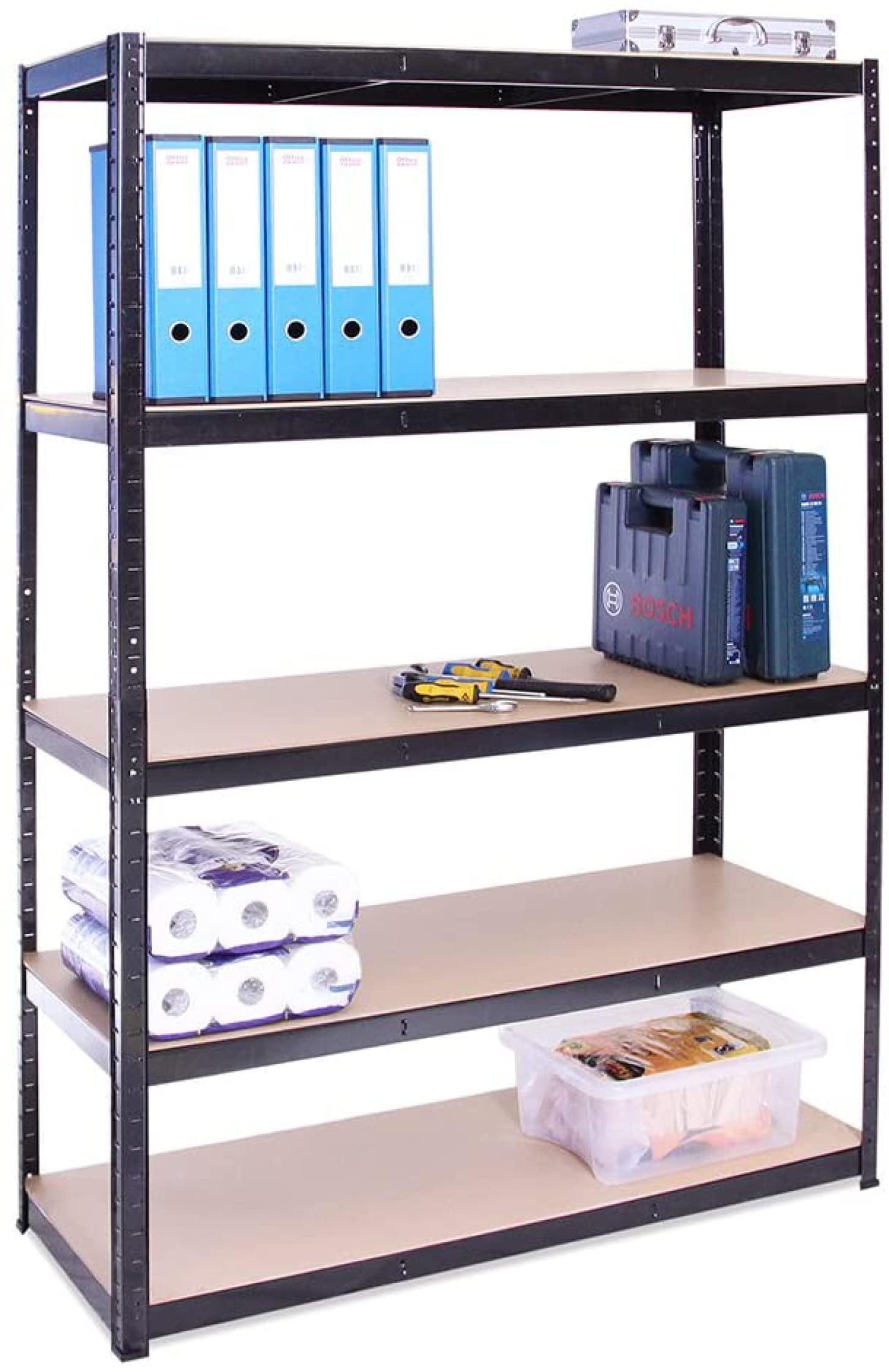 GRack Black 1-Bay Garage Shelving Units - 5 Tier - 2000LB Capacity