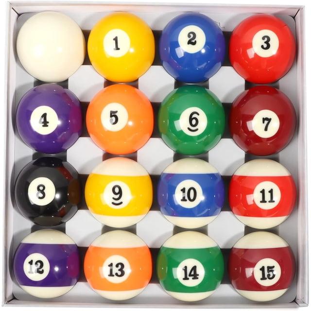 GSE Professional Billiards Pool Balls Set – 2-1/4" Regulation Size, Standard 16 Pool Balls, Art Numbered Design