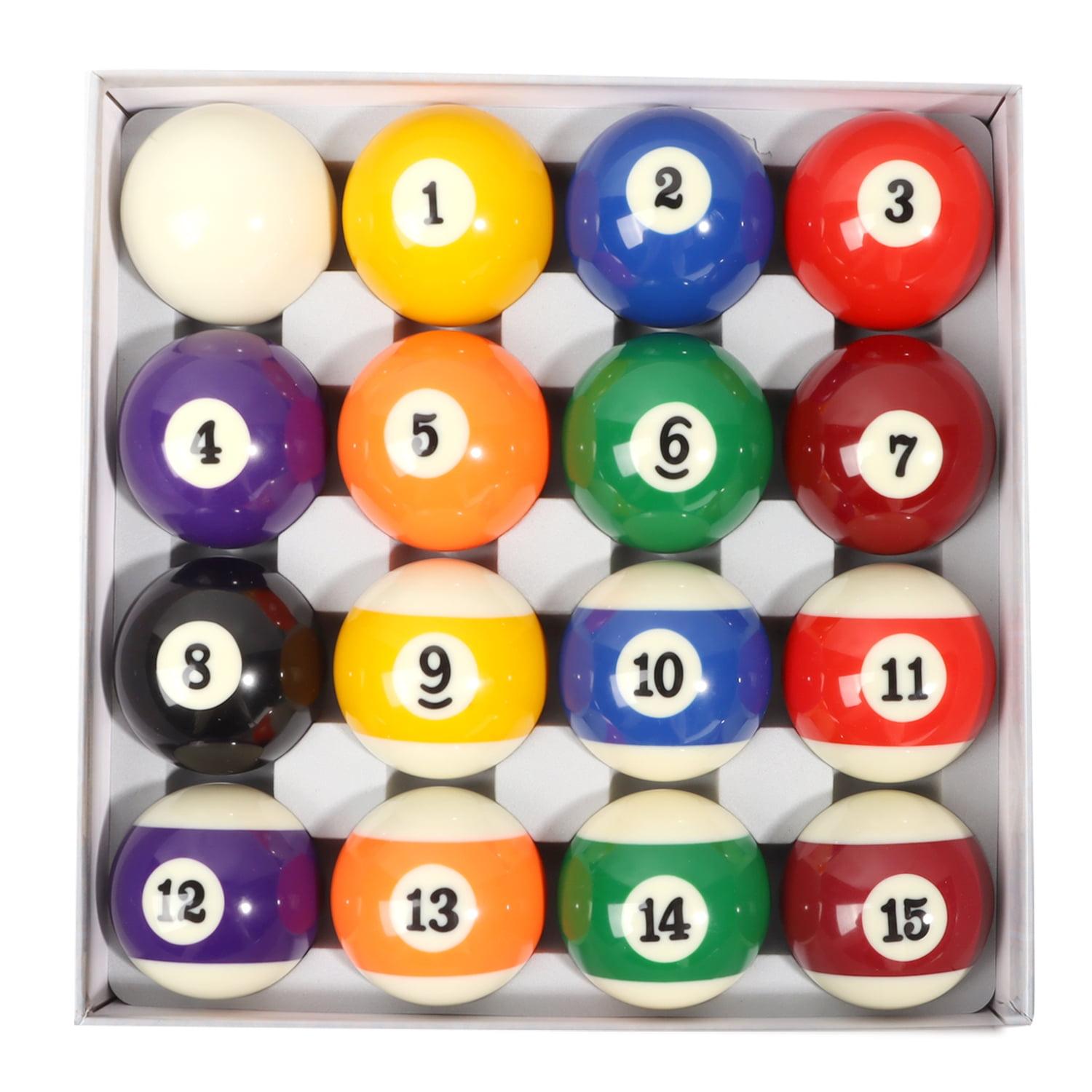 GSE Professional Billiards Pool Balls Set – 2-1/4" Regulation Size, Standard 16 Pool Balls, Art Numbered Design