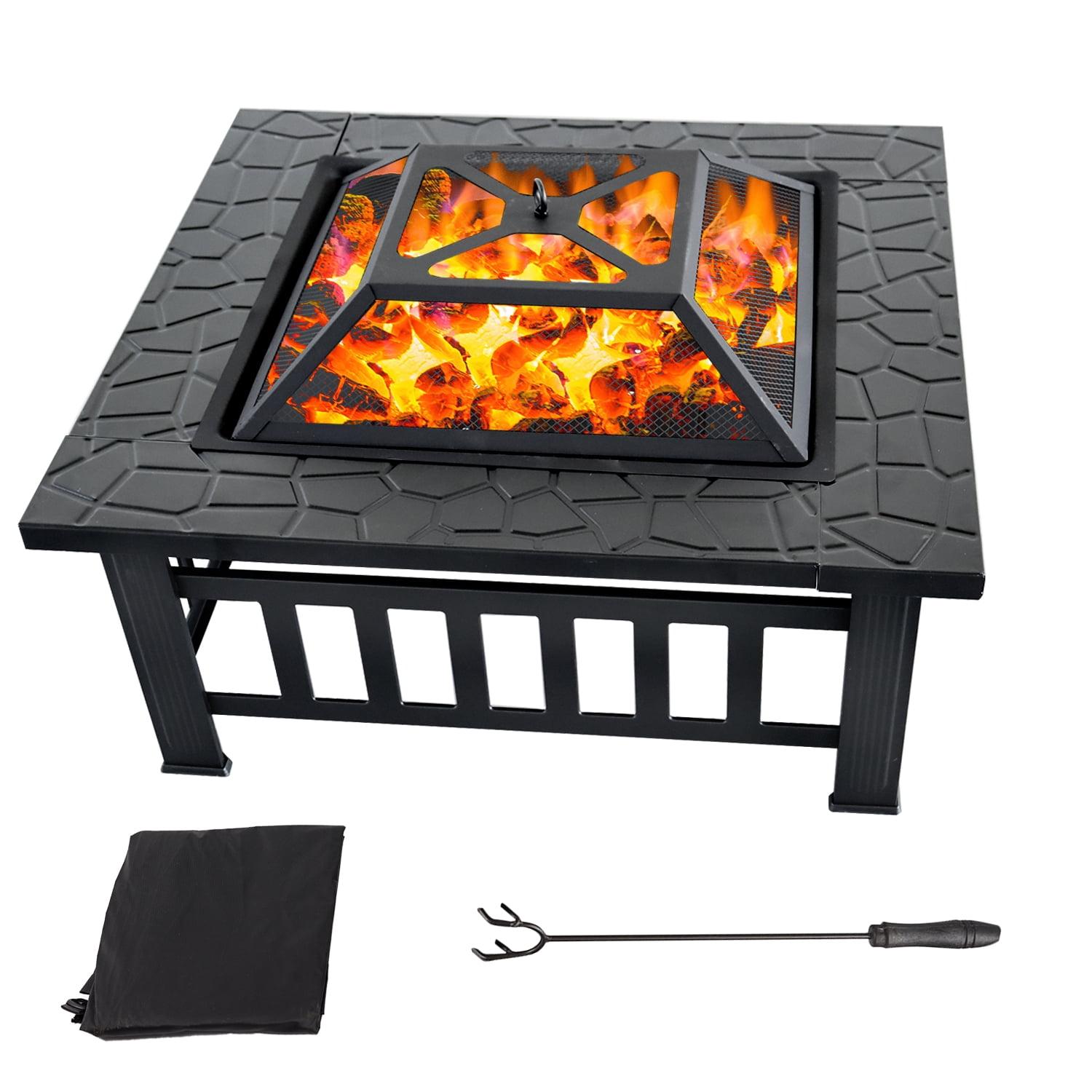 32'' Square Steel Fire Pit Accessory