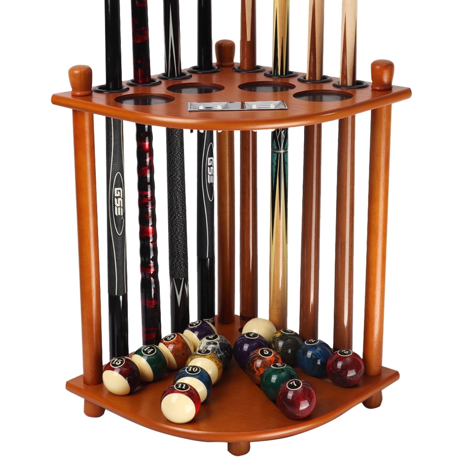 GSE Games & Sports Expert 8 Billiard Pool Cue Stick Corner Rack with Score Counter
