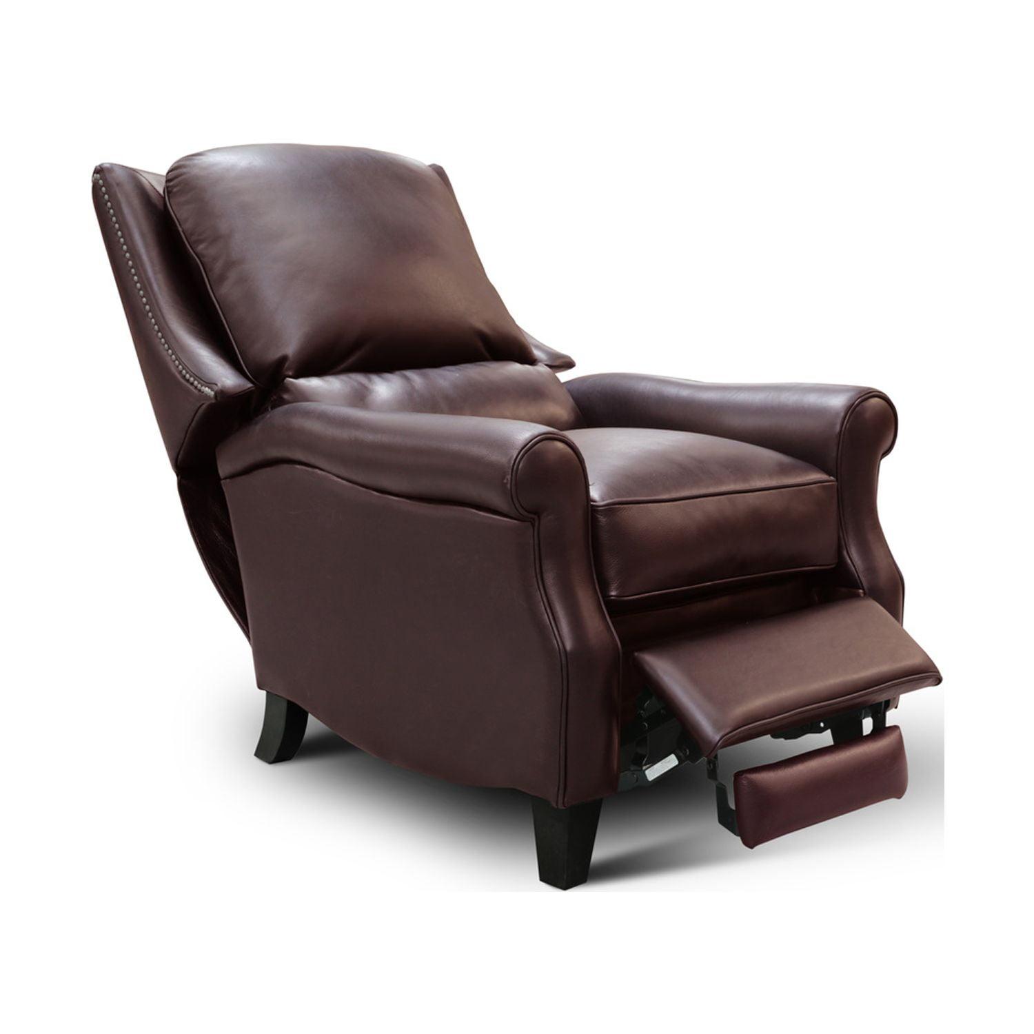 Adriana Traditional Brown Top Grain Leather Manual Recliner