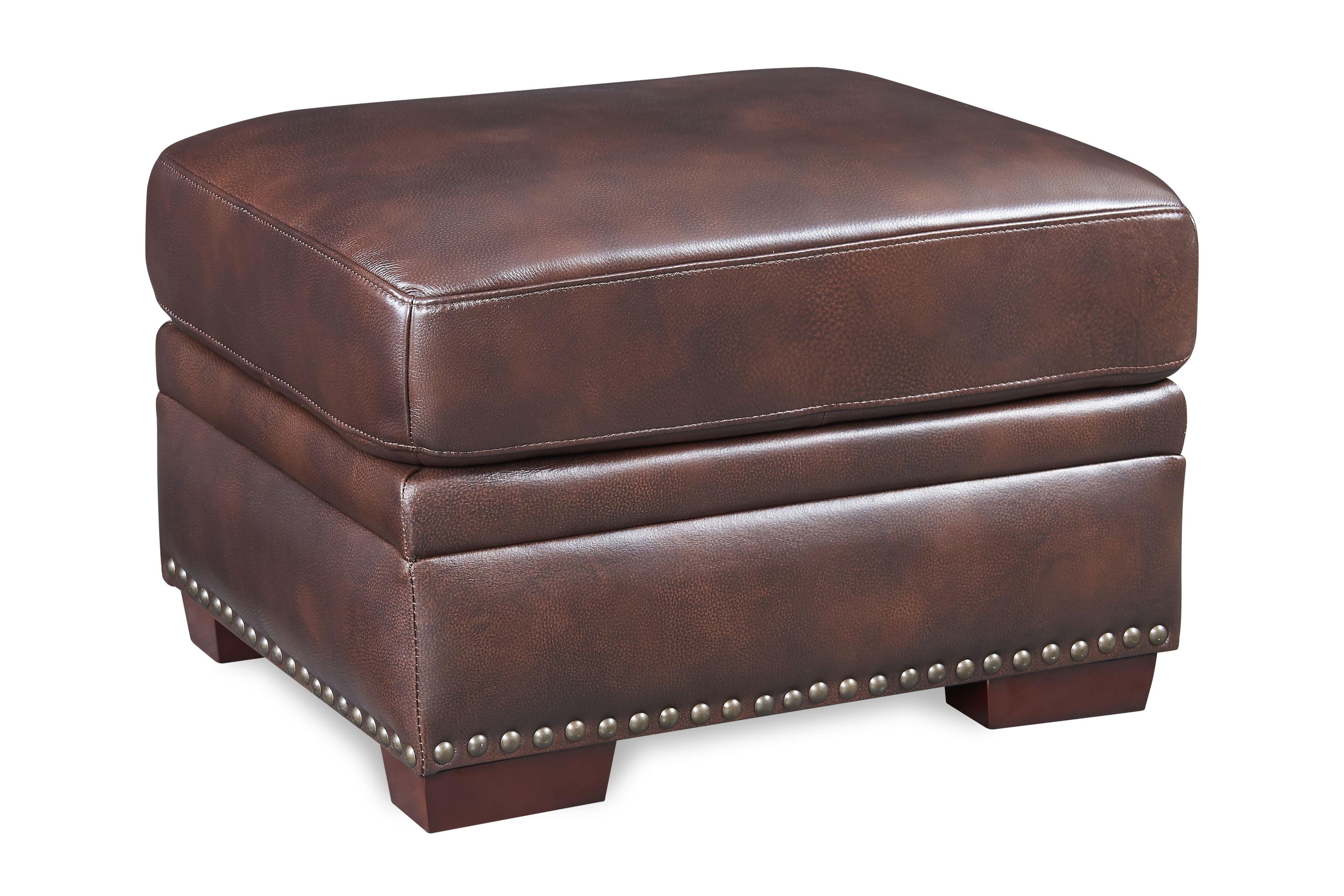 Papolu Leather Ottoman