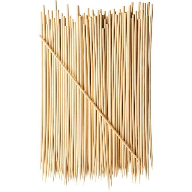 GUSTO 12" Bamboo Sticks Wooden Skewers for Kabobs & Smores, 100-Pack