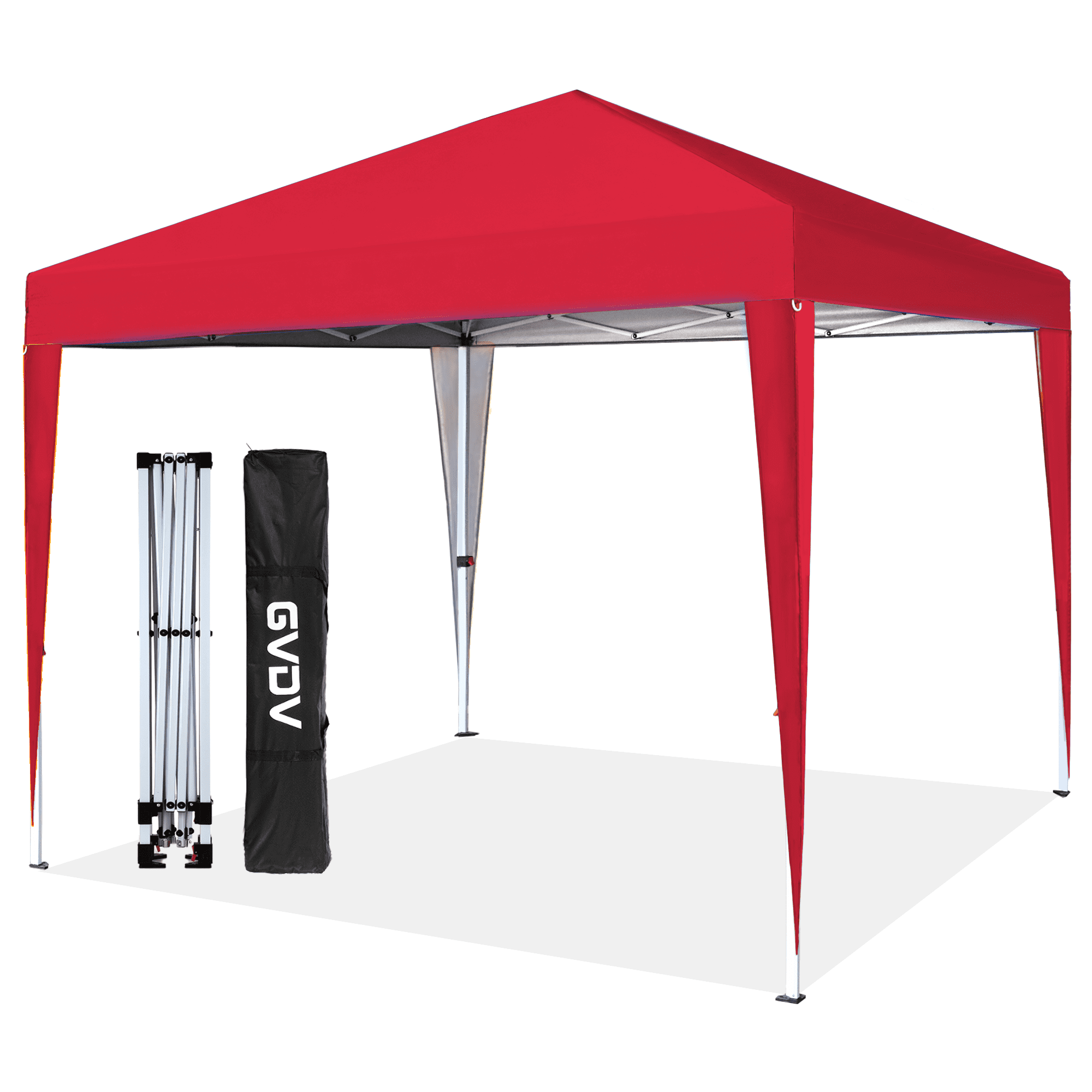 Ainfox 10 x 10 ft Pop up Canopy Tent, Instant Outdoor Canopies, Shade Tents with Carrying Bag,Red