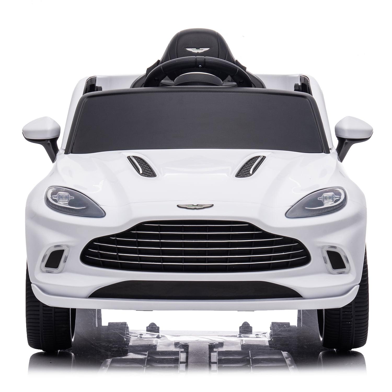 White 12V Dual-Drive Remote Control Kids Ride-On Car