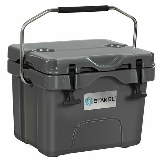 Costway 16 Quart Cooler Portable Ice Chest Leak-proof 24 Cans Ice Boxfor Camping