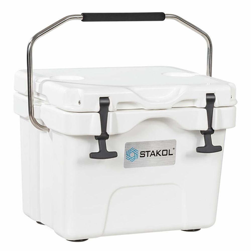 Costway 16 Quart Cooler Portable Ice Chest Leak-proof 24 Cans Ice Boxfor Camping