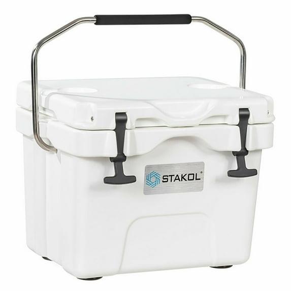Costway 16 Quart Cooler Portable Ice Chest Leak-proof 24 Cans Ice Boxfor Camping