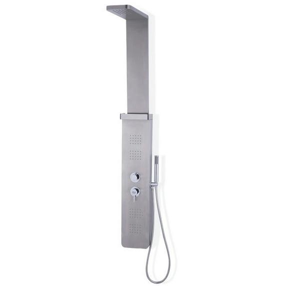 Yardi Yard 59” Stainless Steel Shower Panel with Massage Jets and Hand Shower , Rain Shower Head with Handheld Spray, Wall Mounted High Pressure Shower Head Combo Set
