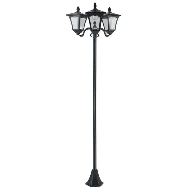 GVN Outdoor Lamp Post Lights, Triple Head Solar Powered Lamp, Street Vintage Solar Post Lamp,72 Inches