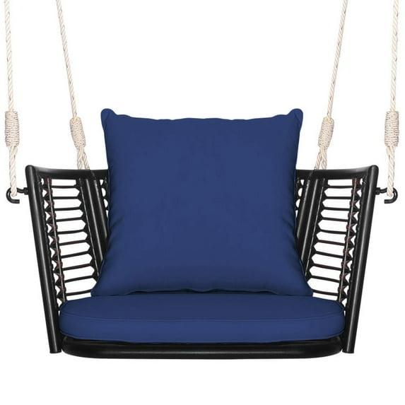 Arlmont & Co. Arlmont & Co. Patio Hanging Rattan Basket Chair Swing Hammock Chair With Seat Cushion