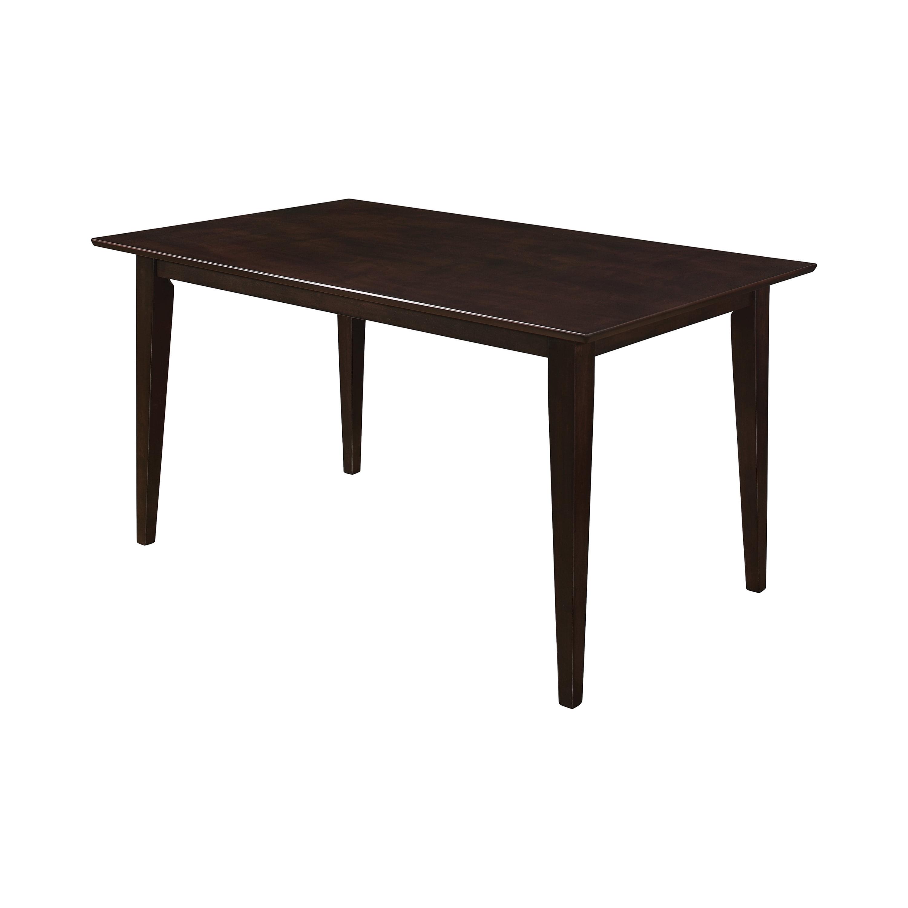 Cappuccino Brown Rectangular Wood Dining Table