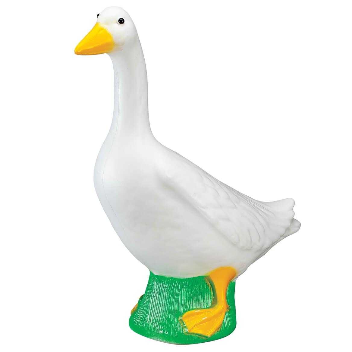 Baby Goose 17" White and Yellow Outdoor Statue