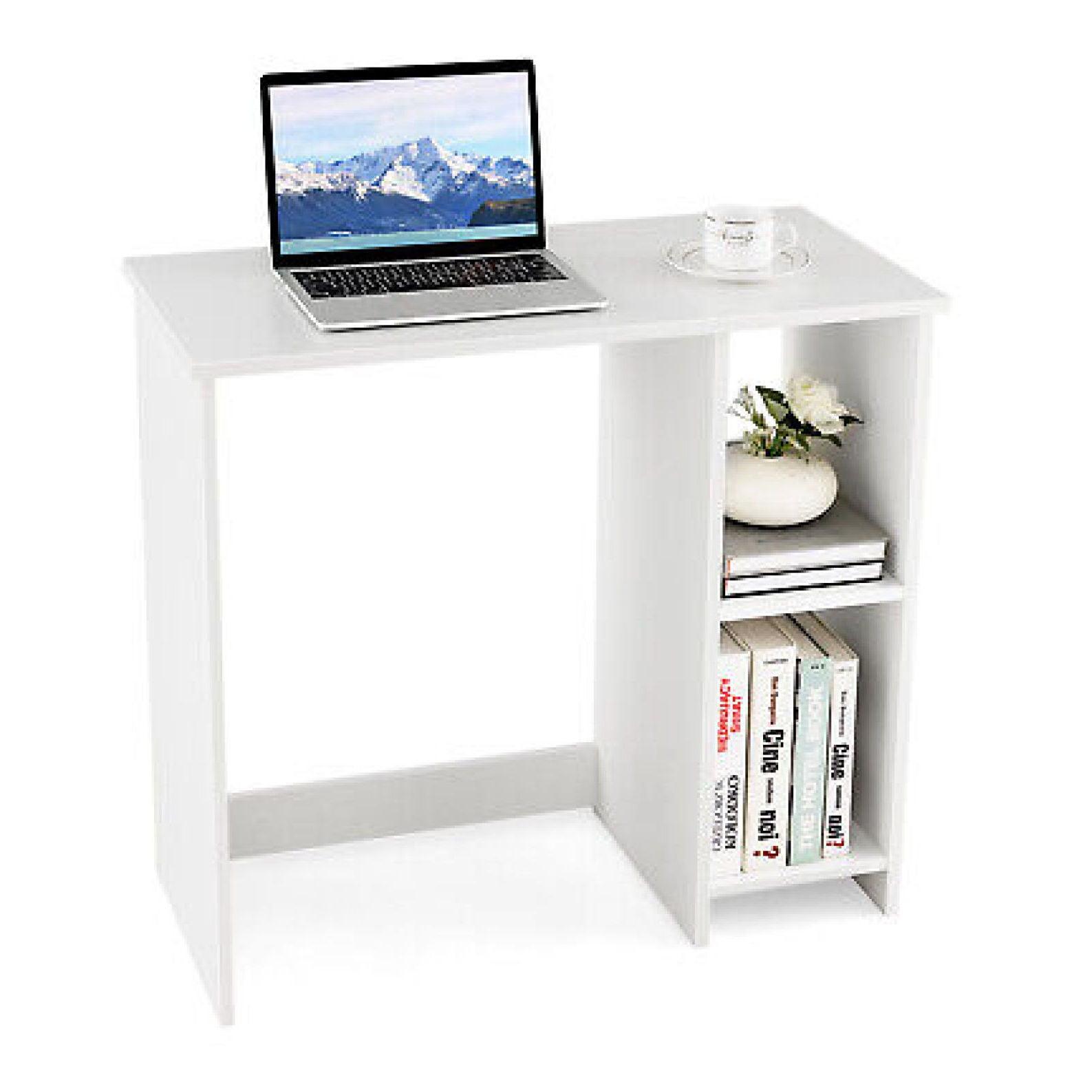 Costway 31.5'' Small Computer Desk Home Office Study Writing Desk with 2 Compartments