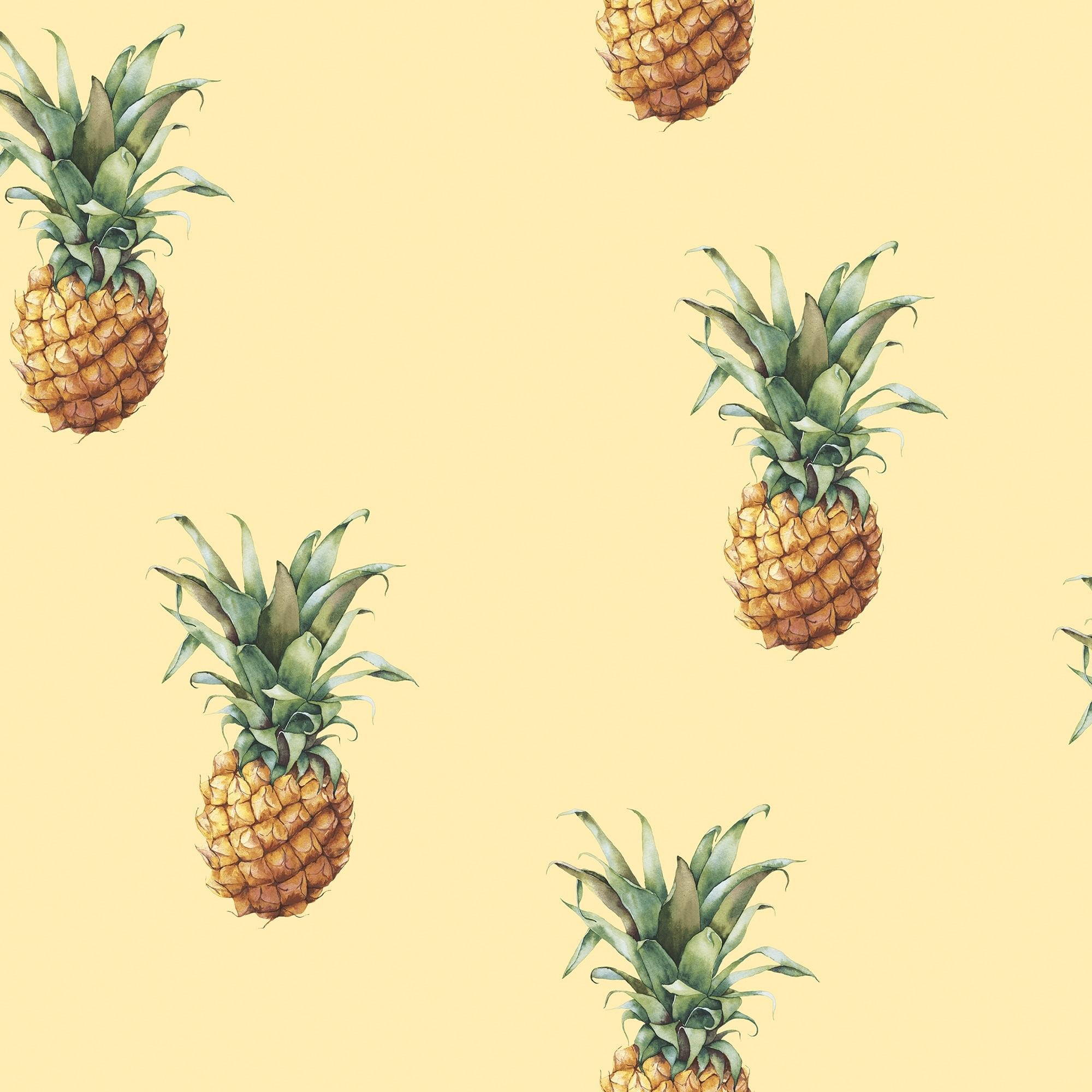 Just Kitchens Pineapple Motif 33'L x 21" W Wallpaper Roll