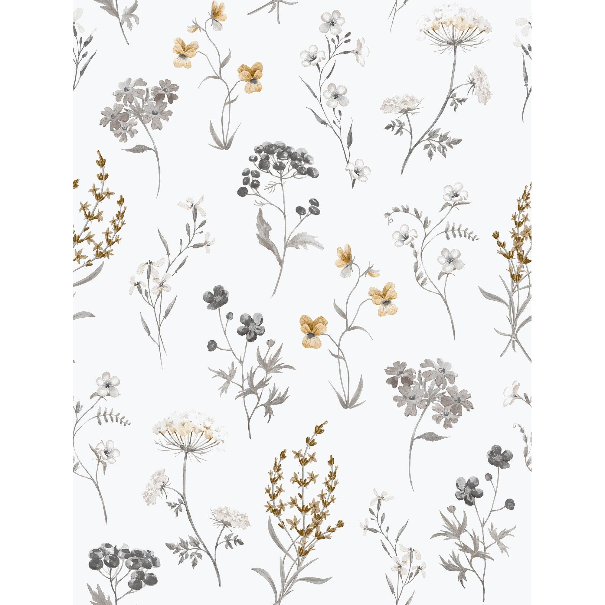 Spring Blossom Botanical Floral Mix 33' L x 21" W Wallpaper Roll