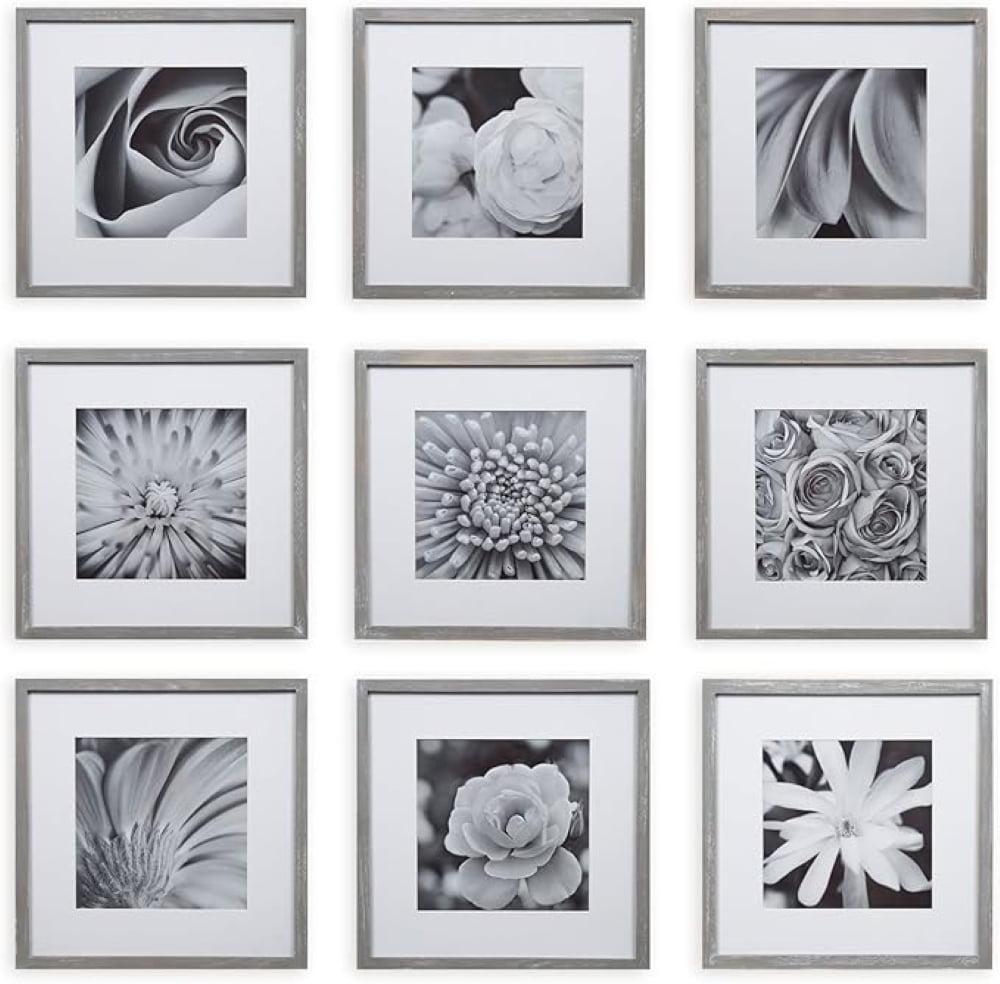 Gallery Perfect Gallery Perfect 12" x 12" Wall Mount Matted Picture Frame - (Set of 9)