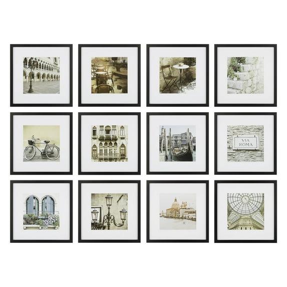 Gallery Perfect Gallery Perfect 12" x 12" Photo Gallery Wall Matted Picture Frame Set (Set of 12)