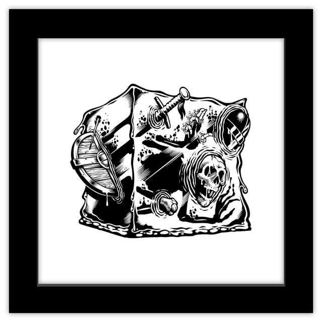 Gallery Pops Dungeons & Dragons - Classic Gelatinous Cube Wall Art, Black Framed Version, 12" x 12"