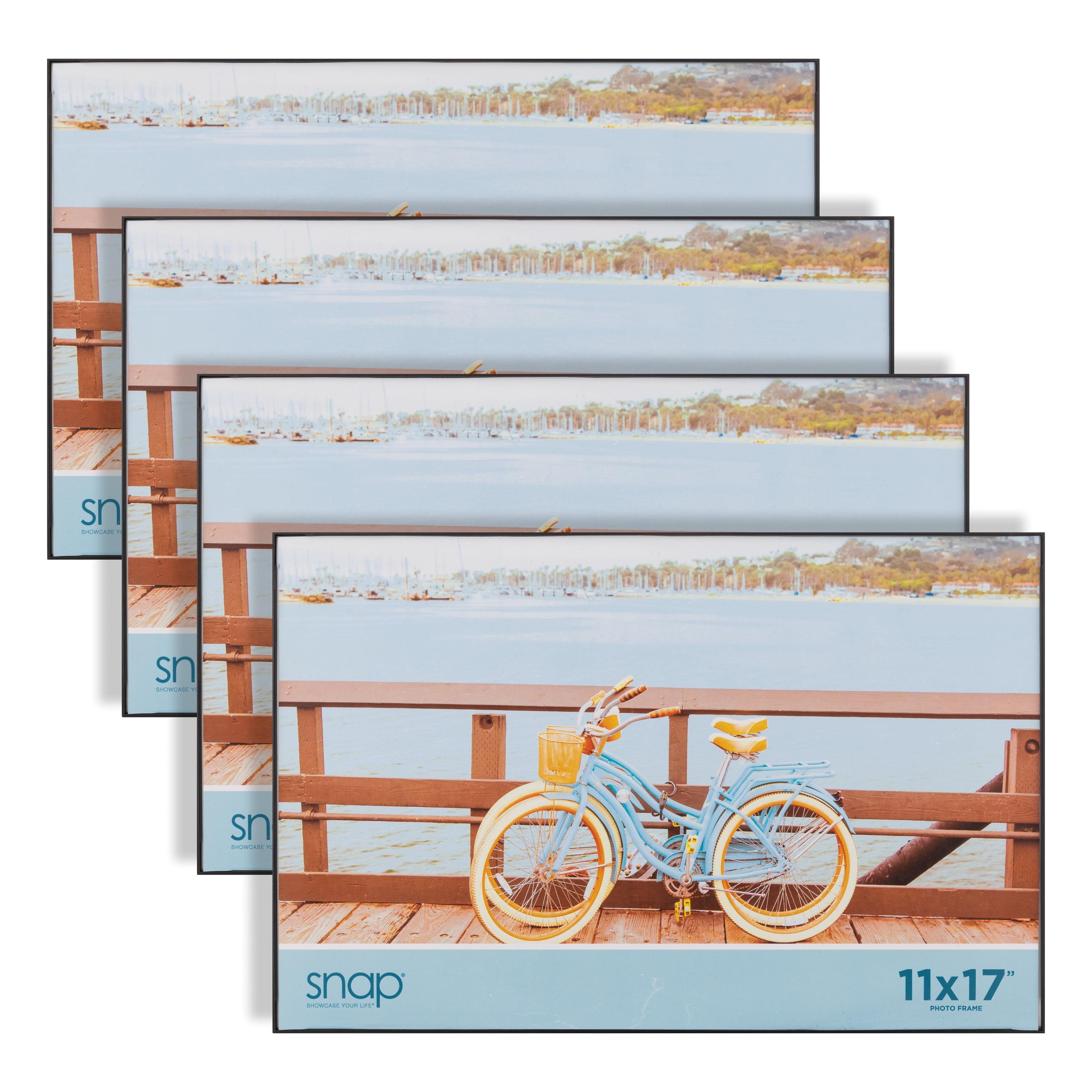 Snap 11" x 17" Black Poster Picture Frame - 4 Frames
