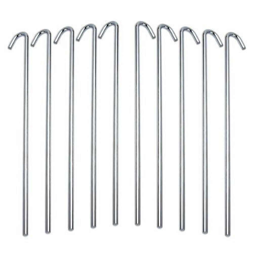 Heavy Duty Galvanized Steel Tent Garden Stakes, 9-Inch, Set of 10