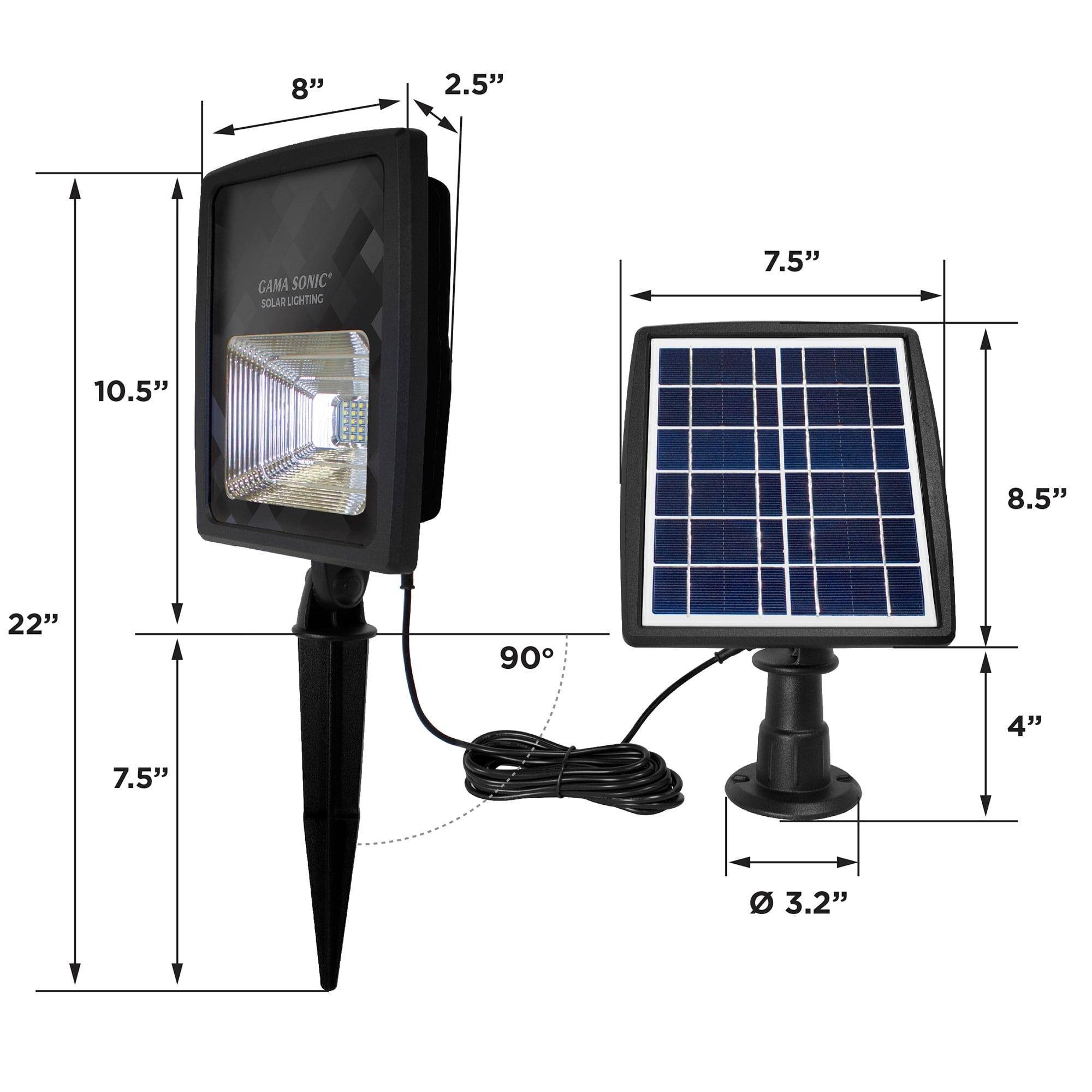 Black Matte Aluminum Solar LED Flood Light with Warm White 2700K