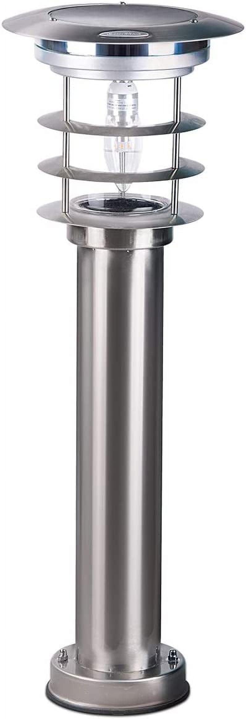 Gama Sonic Stainless Steel Solar Bollard Lamp with EZ Anchor