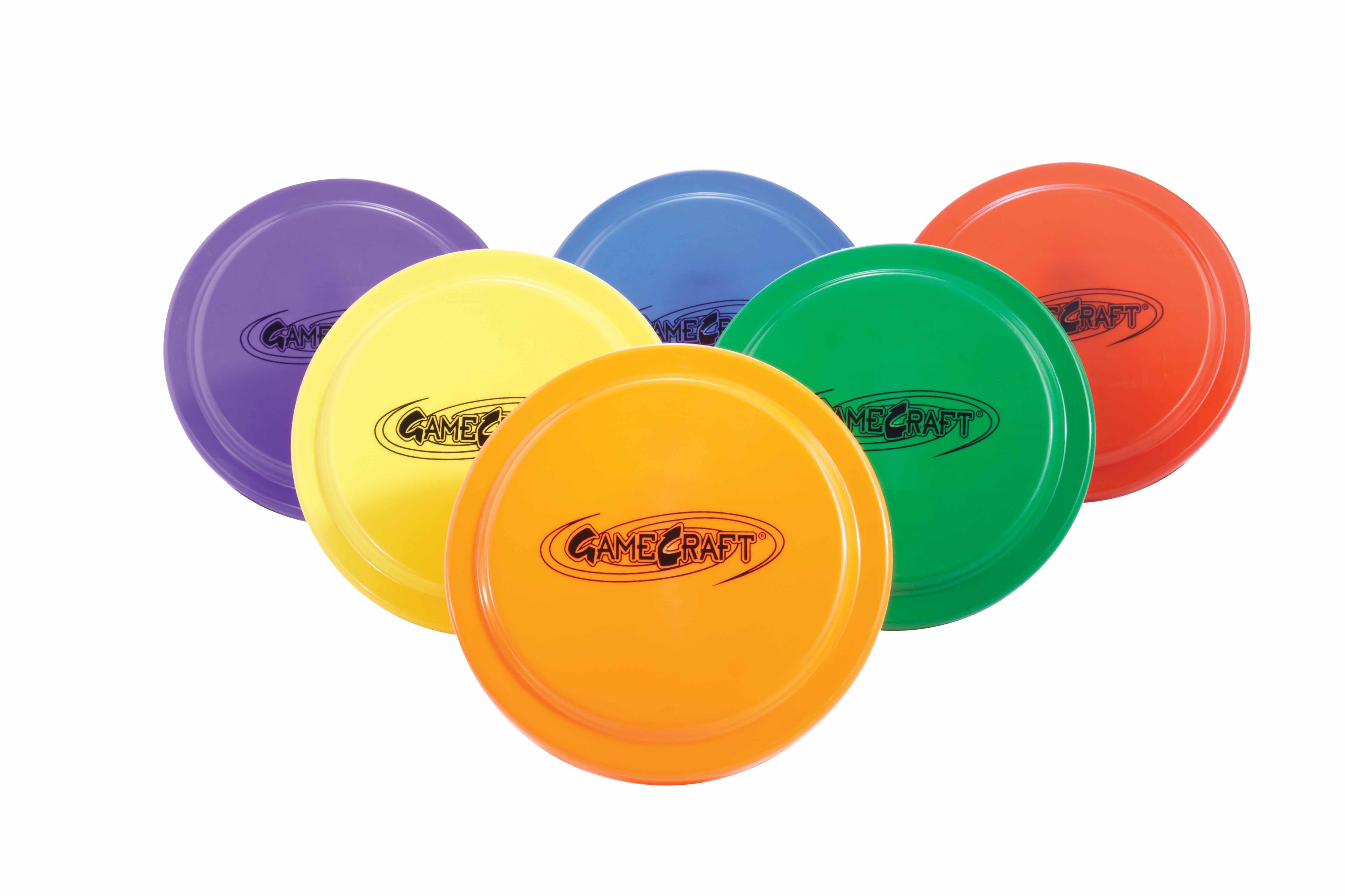 9-Inch Multicolor Plastic Flying Discs Set of 6