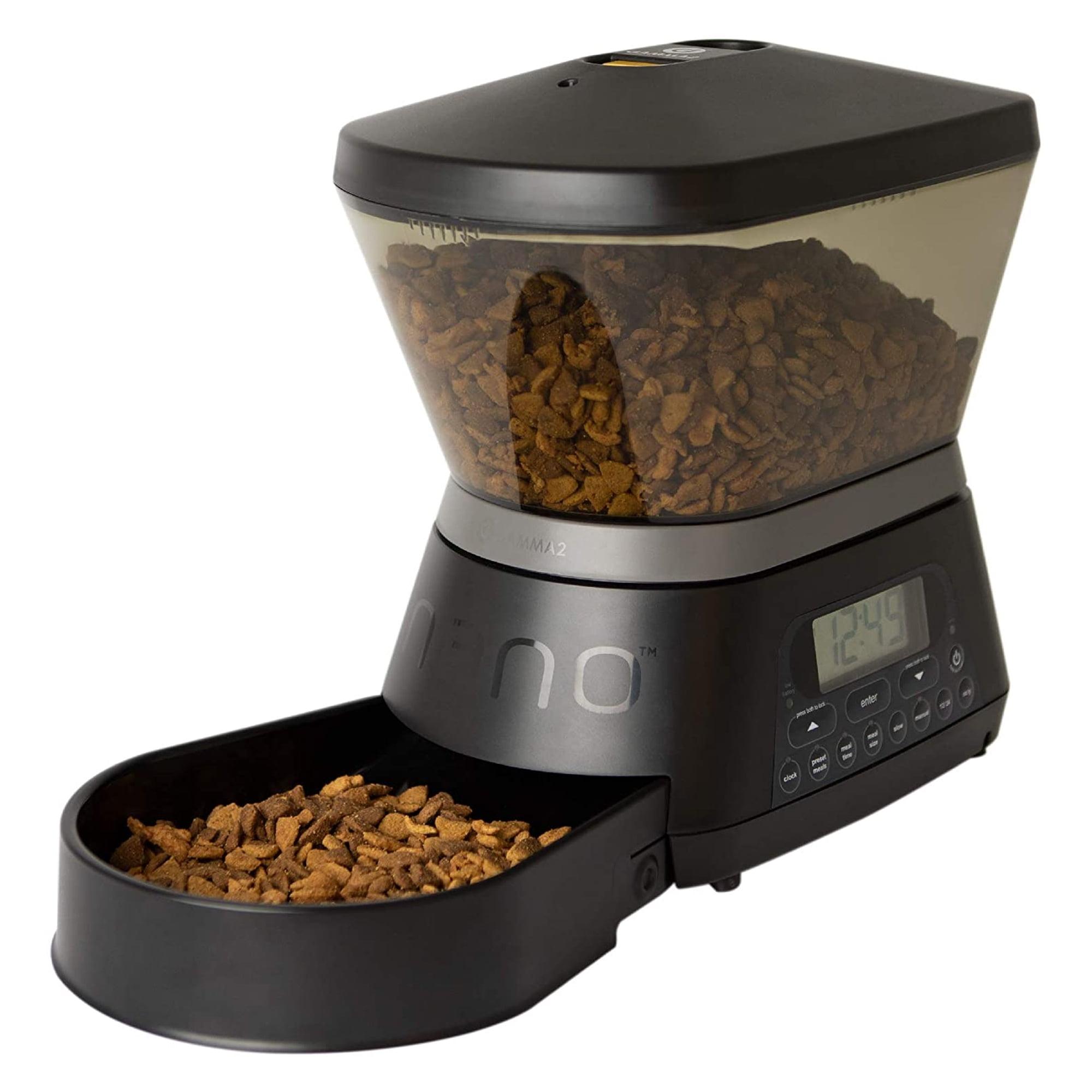 Black Programmable Automatic Pet Feeder with Digital Display