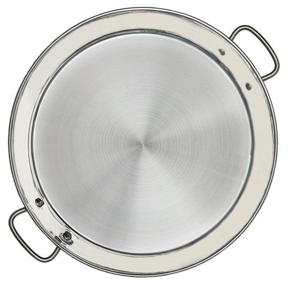 Garcima 14-inch Stainless Flat Bottom Paella Pan for Induction, 36cm