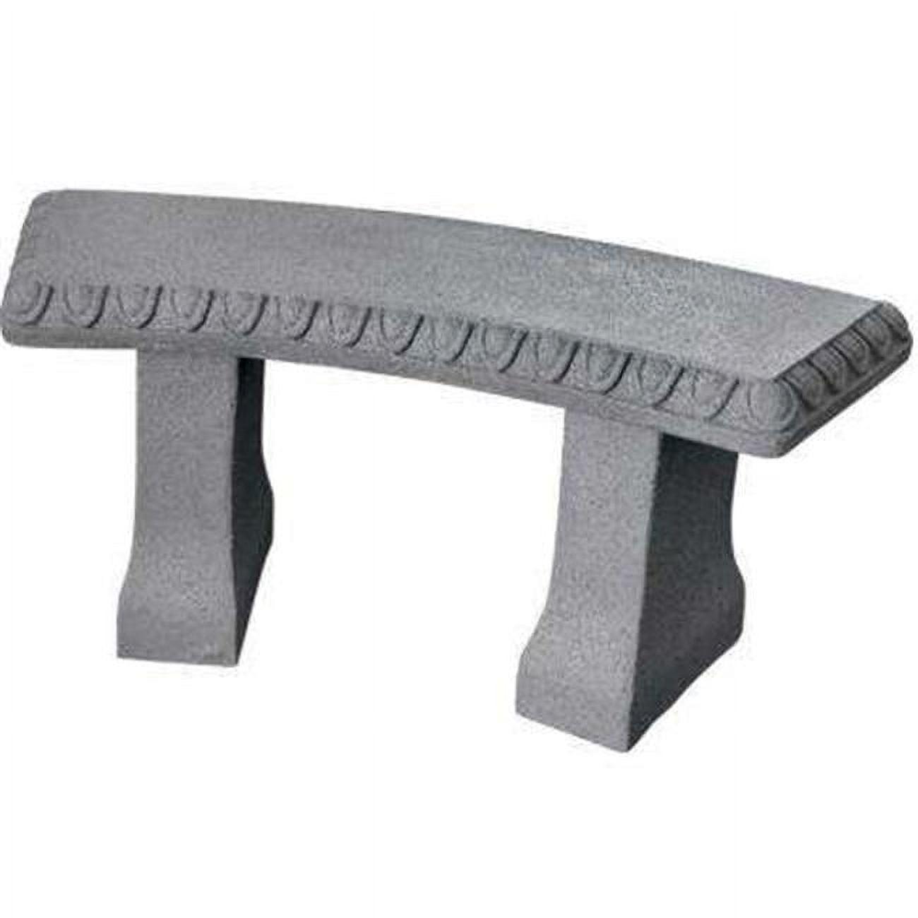 Elegant Granite-Textured Resin Garden Bench, 12.5" Height