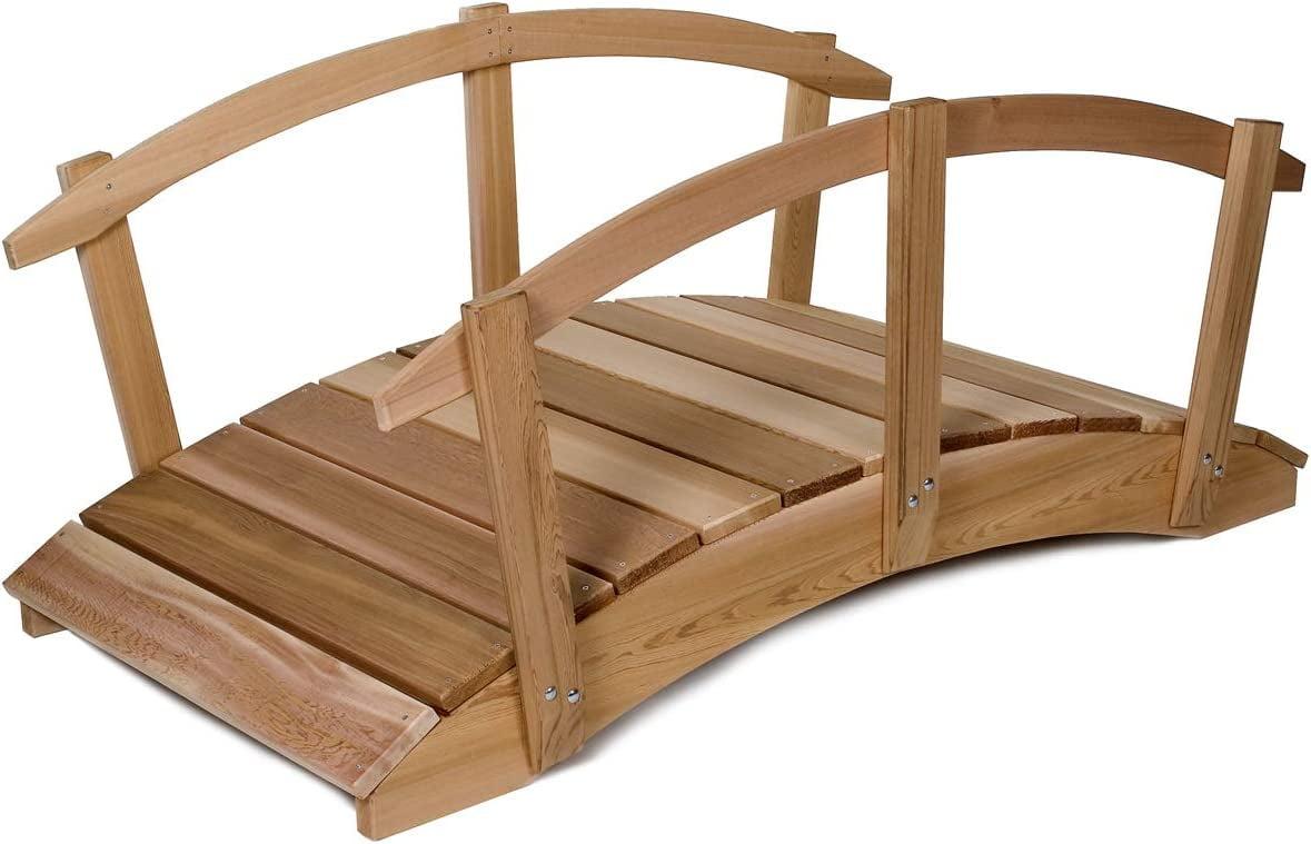 All Things Cedar Garden Bridge with Side Rails