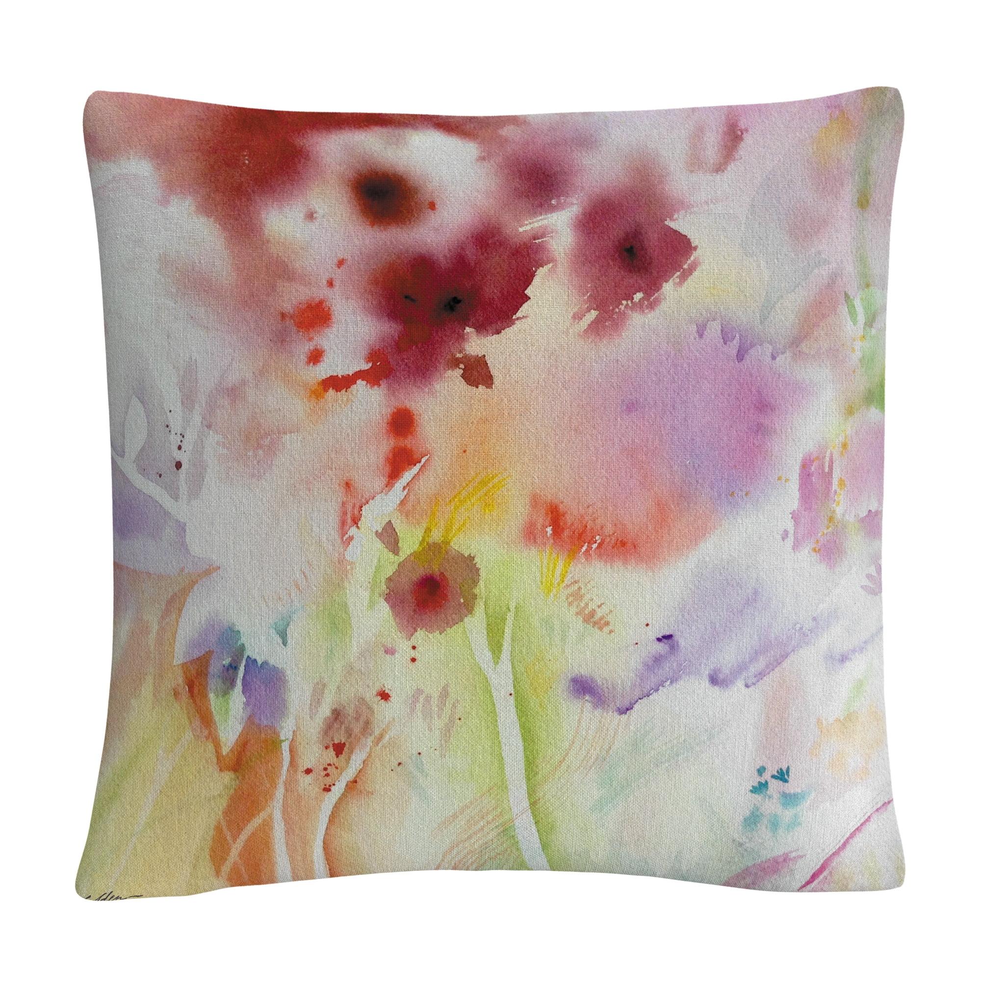 Trademark Fine Art Garden Floral Throw Pillow
