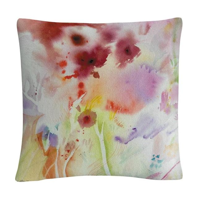 Trademark Fine Art Garden Floral Throw Pillow