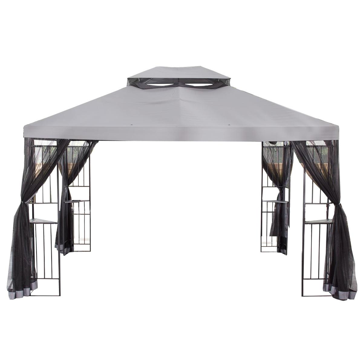 Slate Gray Two-Tiered 10' x 12' Replacement Gazebo Canopy