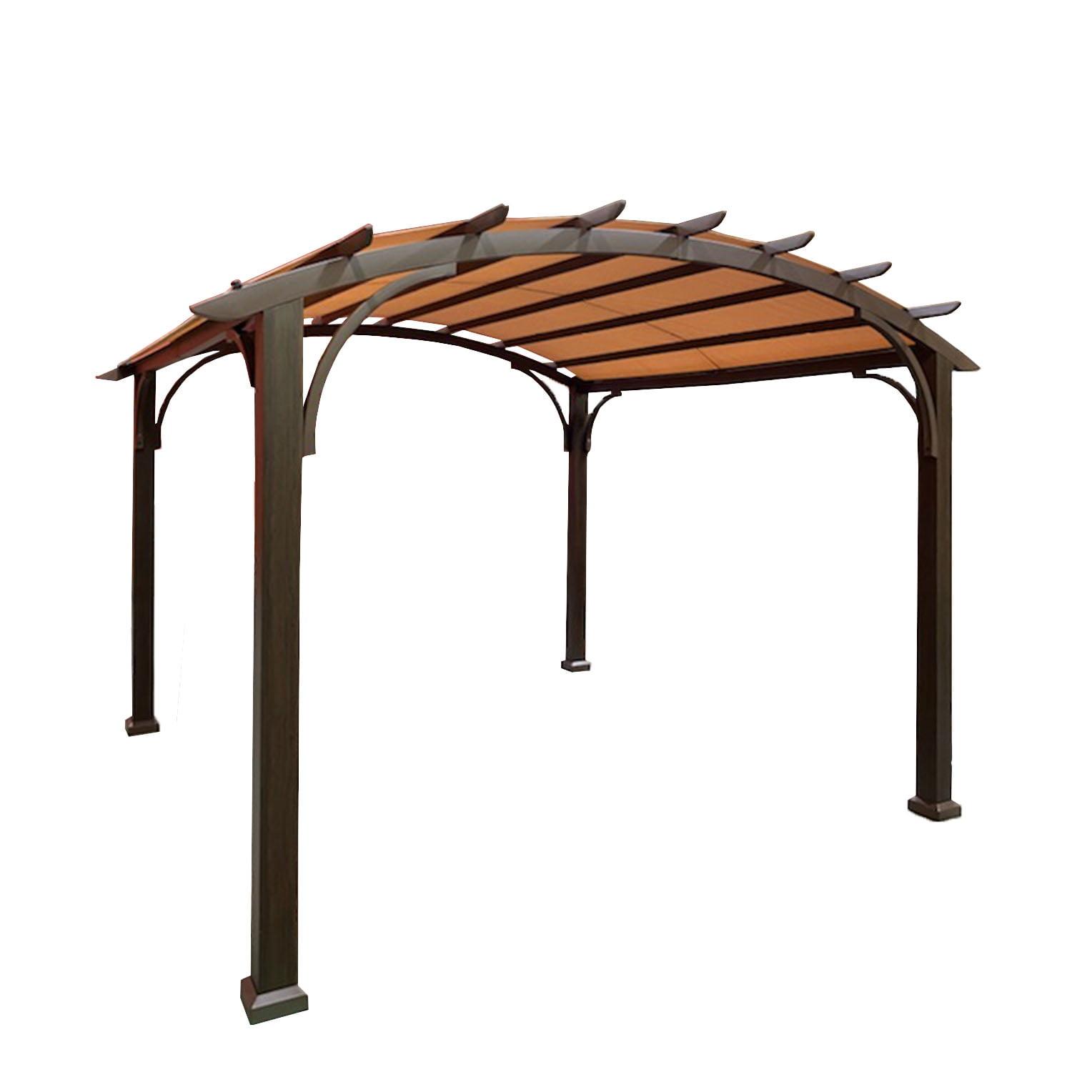 Beige Whisper 10' x 10' Arched Pergola Replacement Canopy