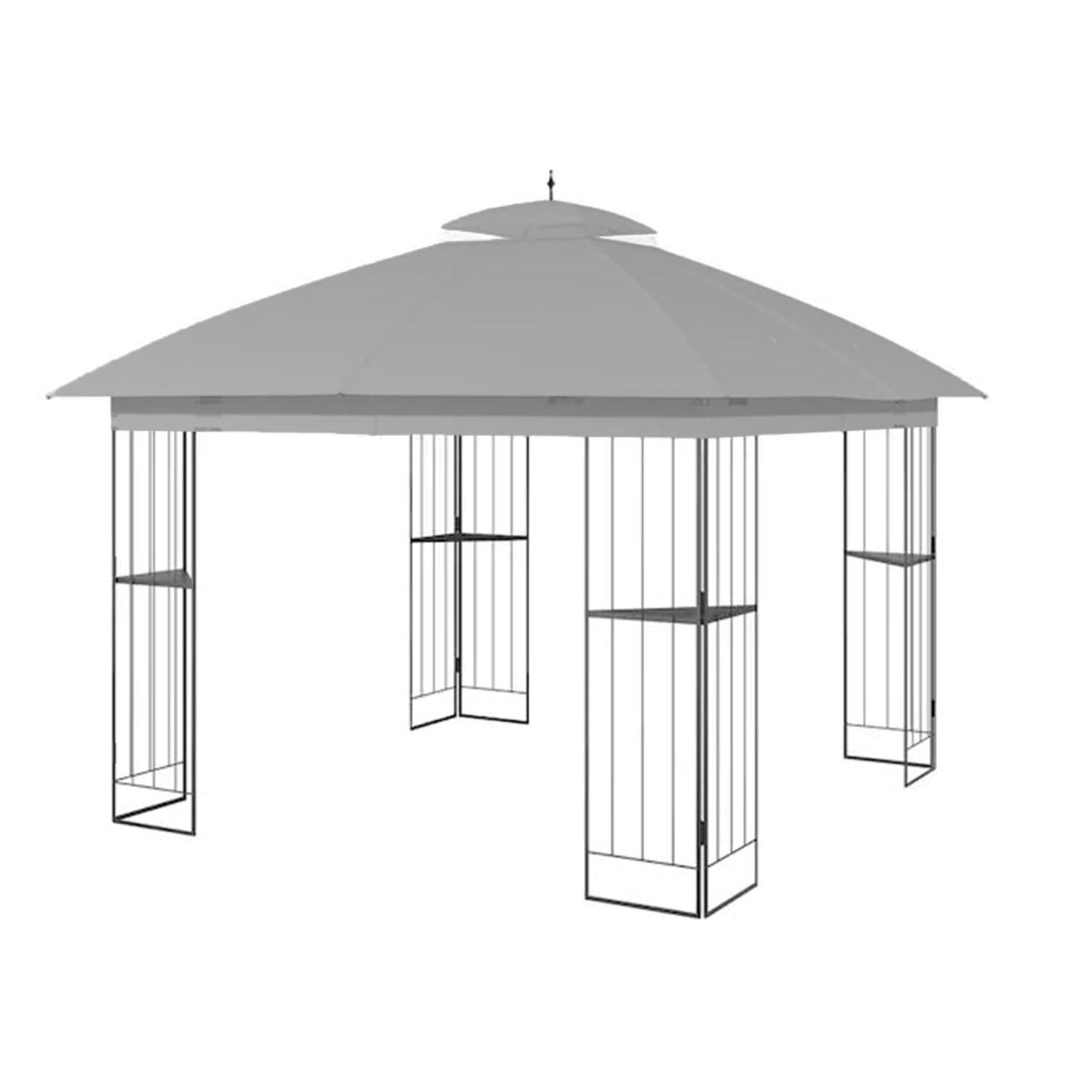 Slate Gray 10ft Two-Tiered Replacement Gazebo Canopy