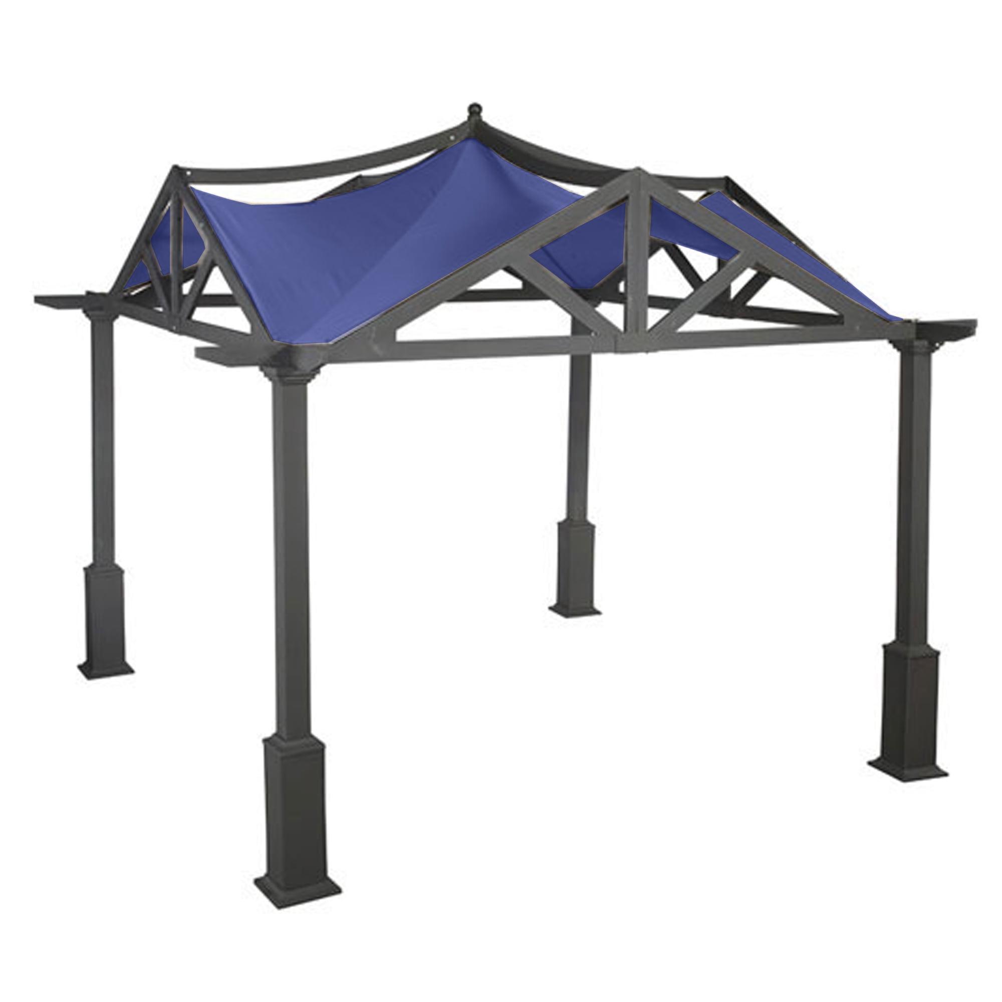 True Navy 10' x 10' Riplock 350 Garden Pergola Canopy