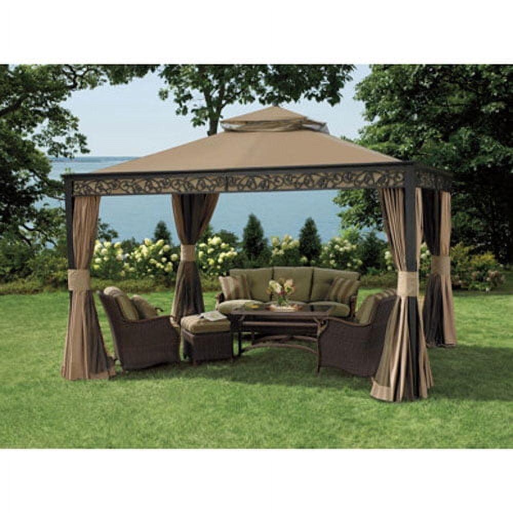 Beige Whisper Two-Tiered 10' x 12' Gazebo Replacement Canopy