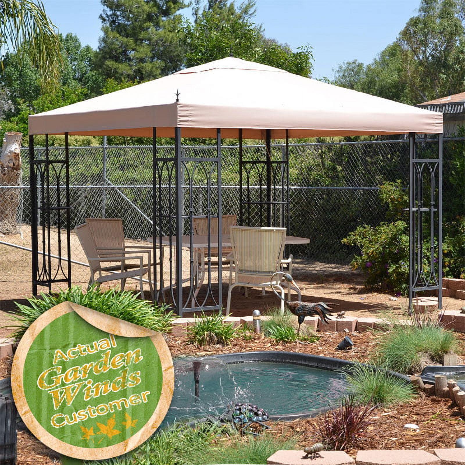 Beige Whisper 10' x 10' RipLock Replacement Canopy for Steel Gazebo