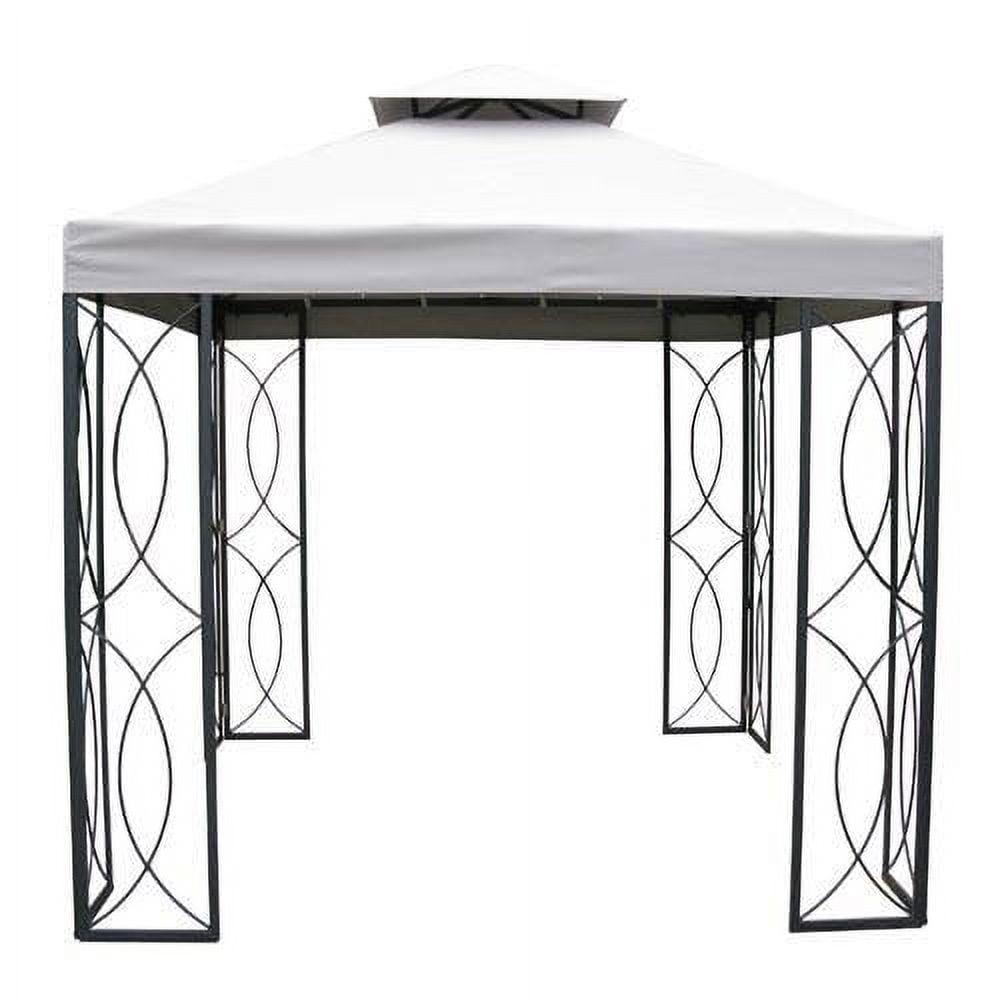 Beige Whisper 8' x 8' Two-Tiered Gazebo Replacement Canopy