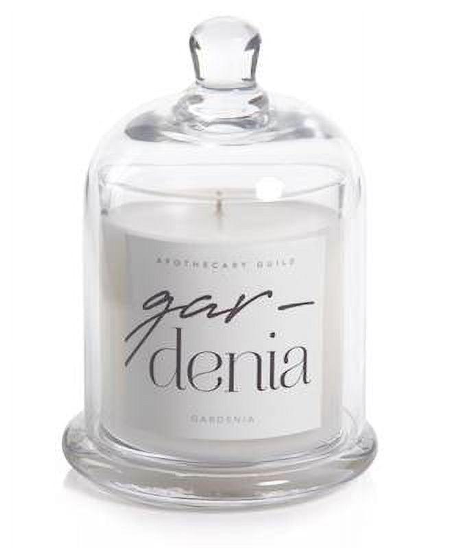 Gardenia Scented Jar Candle with Glass Dome