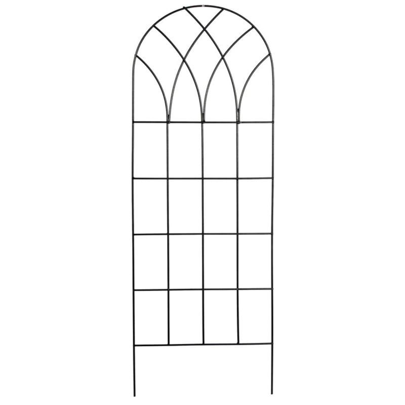 Gothic Black Steel 48" Garden Trellis