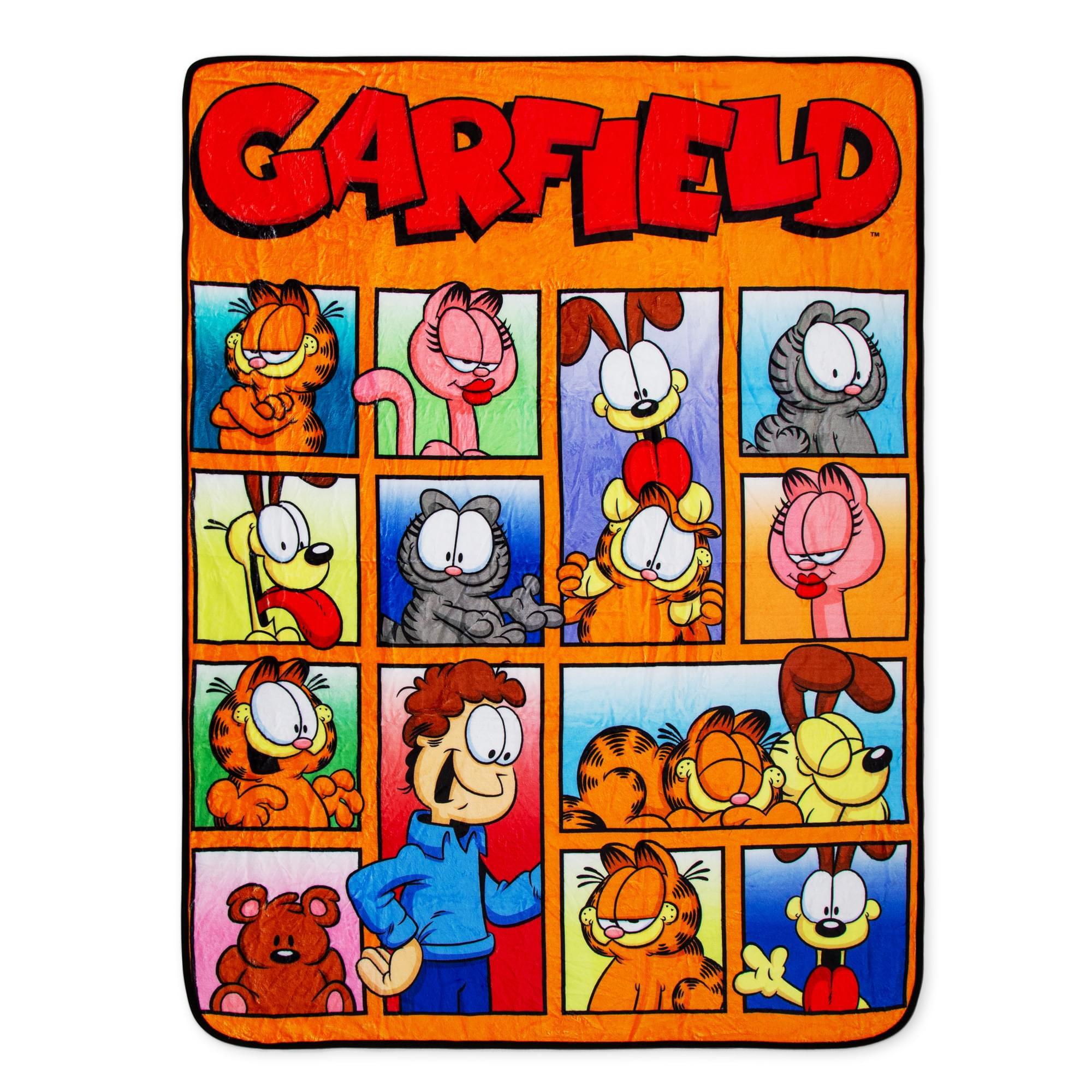 Surreal Entertainment Garfield and Friends Fleece Throw Blanket | 45 x 60 Inches