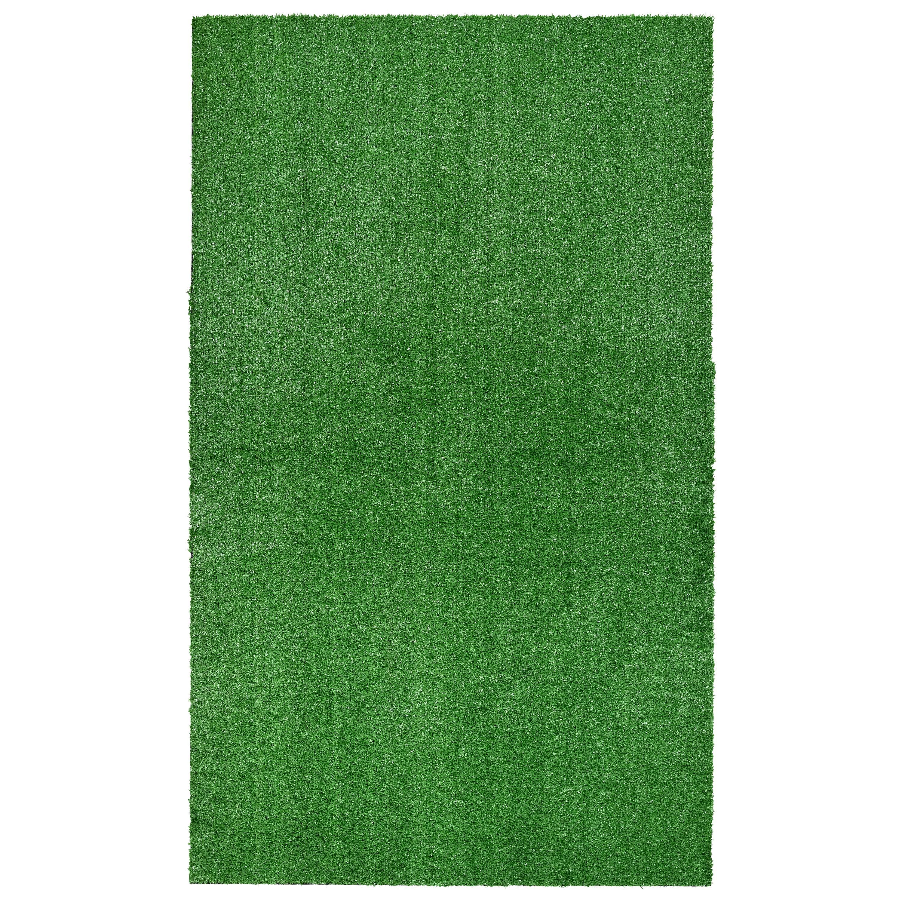 Large Green Artificial Grass Indoor/Outdoor Area Rug 12' x 12'