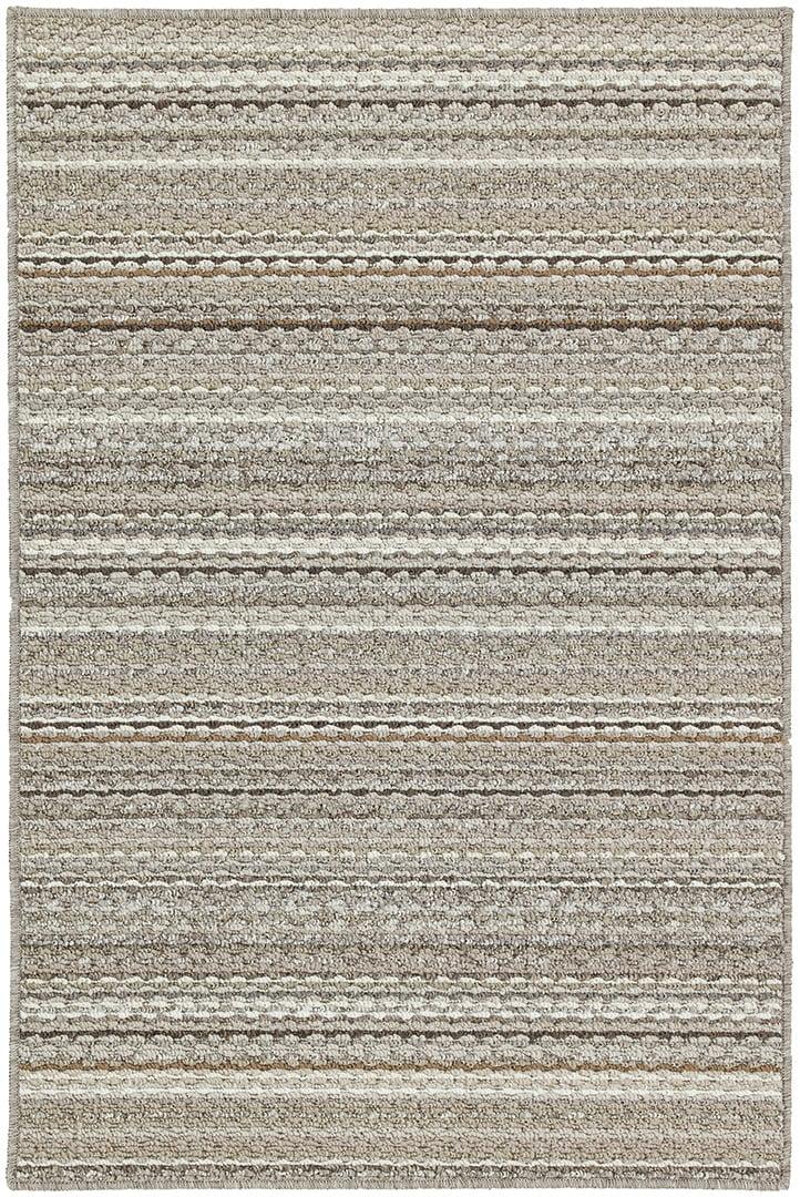 Carnival Earthtone Stripe Tufted 3' x 5' Synthetic Area Rug